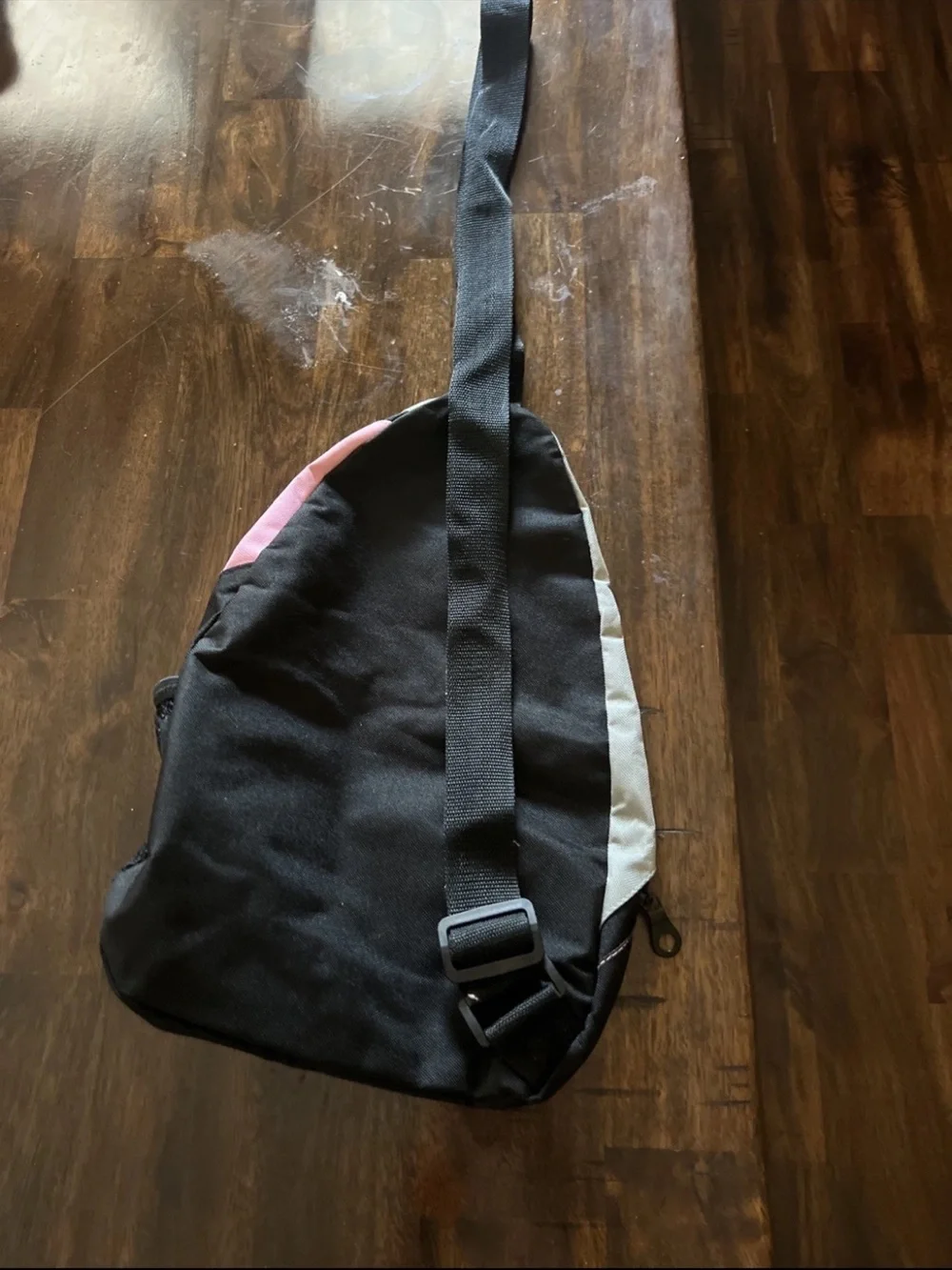 Target Pink and Black Sling Backpack with Bullseye Logo